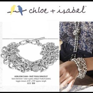 CHLOE + ISABEL Pave Silver Chain Bracelet